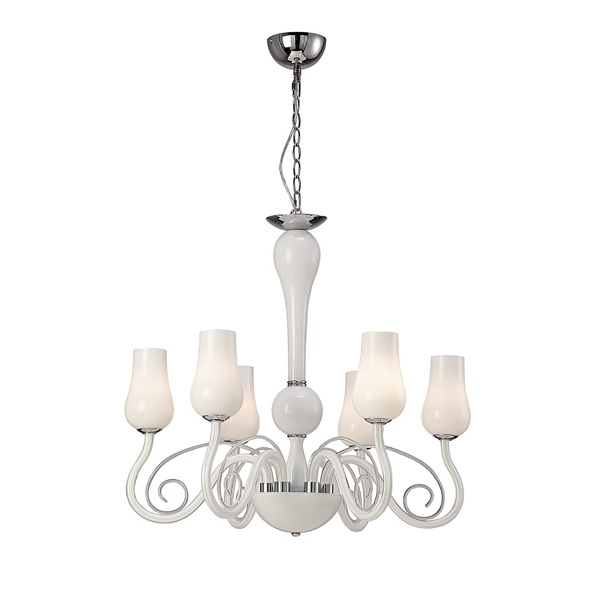 IL30686  Perris Glass Pendant 6 Light